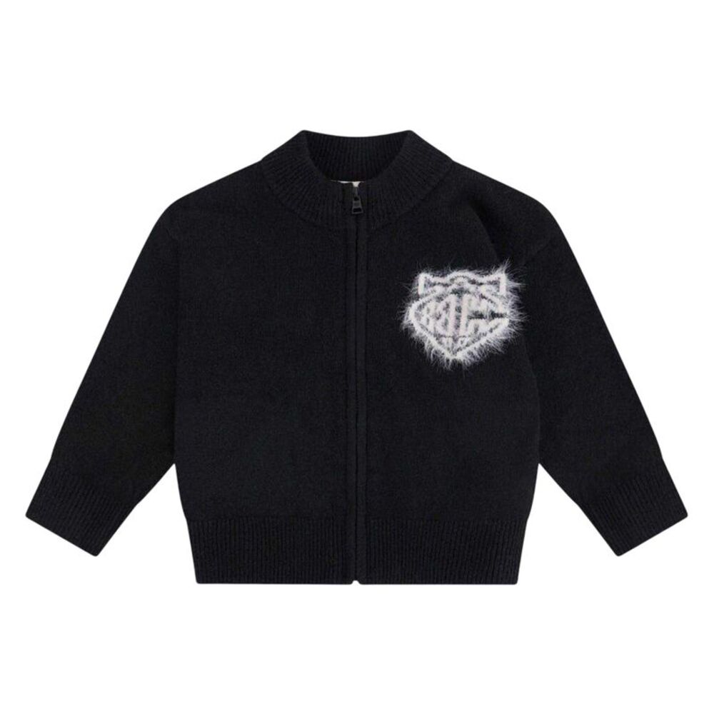 Couture Club Childrens/Kids Embroidered Logo Cardigan / Black